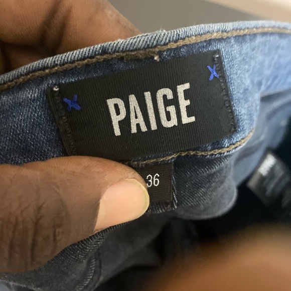 Paige Men’s Federal Tapered Jeans in Burnett Size 36 Light Wash Slim Straight - Picture 14 of 16